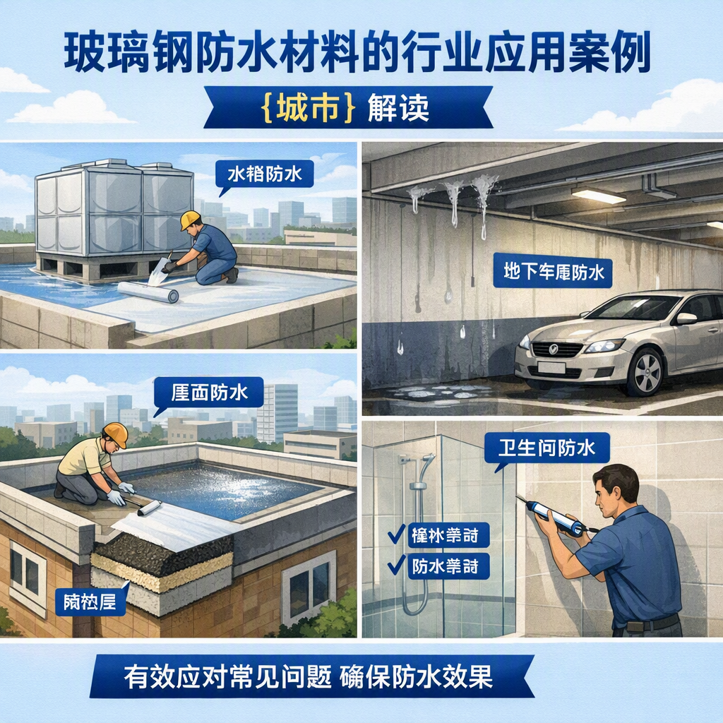 玻璃钢防水材料的行业应用案例,渭南解读